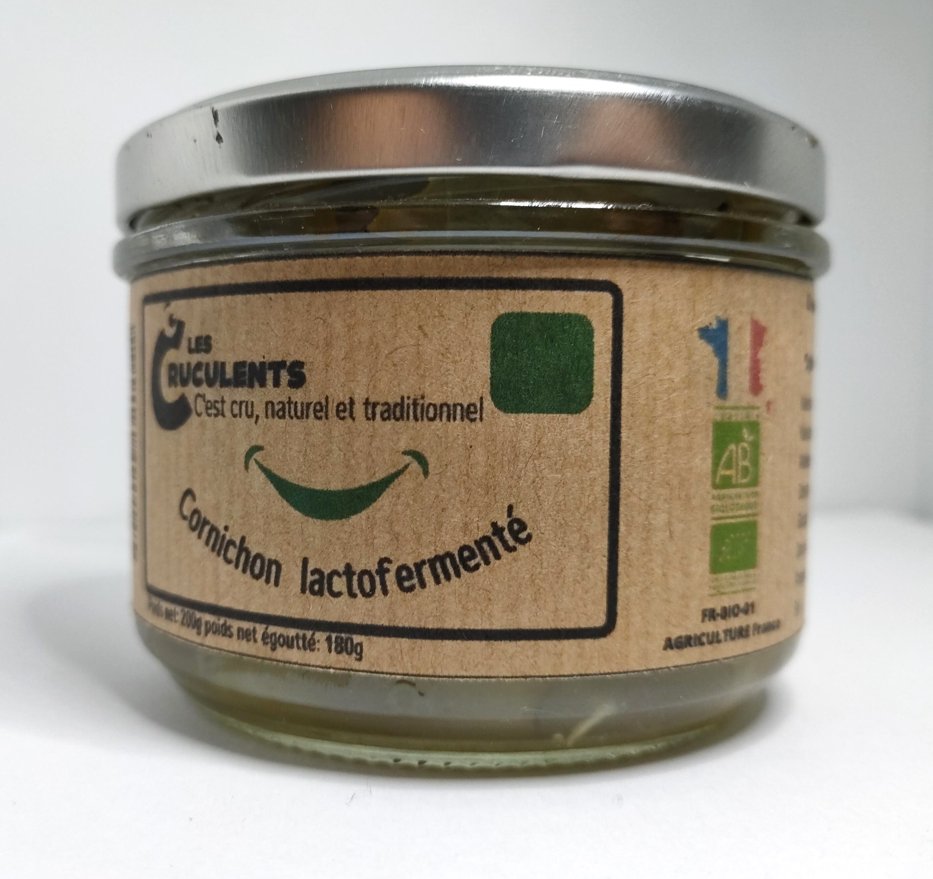 Cornichons lactofermenté 200g lescruculents